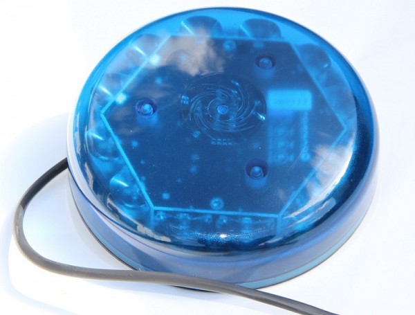 LED Flach Rundumkennleuchte Blau, Blitzlicht 12V und 24V