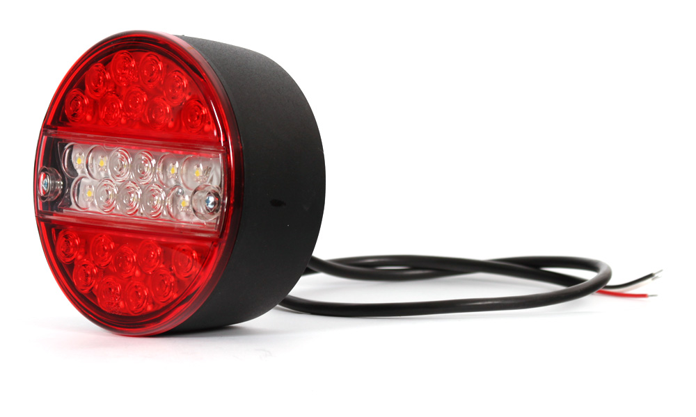 LED Rückfahrscheinwerfer + Nebelschlußleuchte Set 95mm, Klarglas-schwarz, Beleuchtung, Zubehör Defender, Fahrzeugtechnik