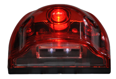 LED Kennzeichenleuchte mit roter Lichtscheibe, Kennzeichenbeleuchtung, Fahrzeugbeleuchtung, ONLINESHOP