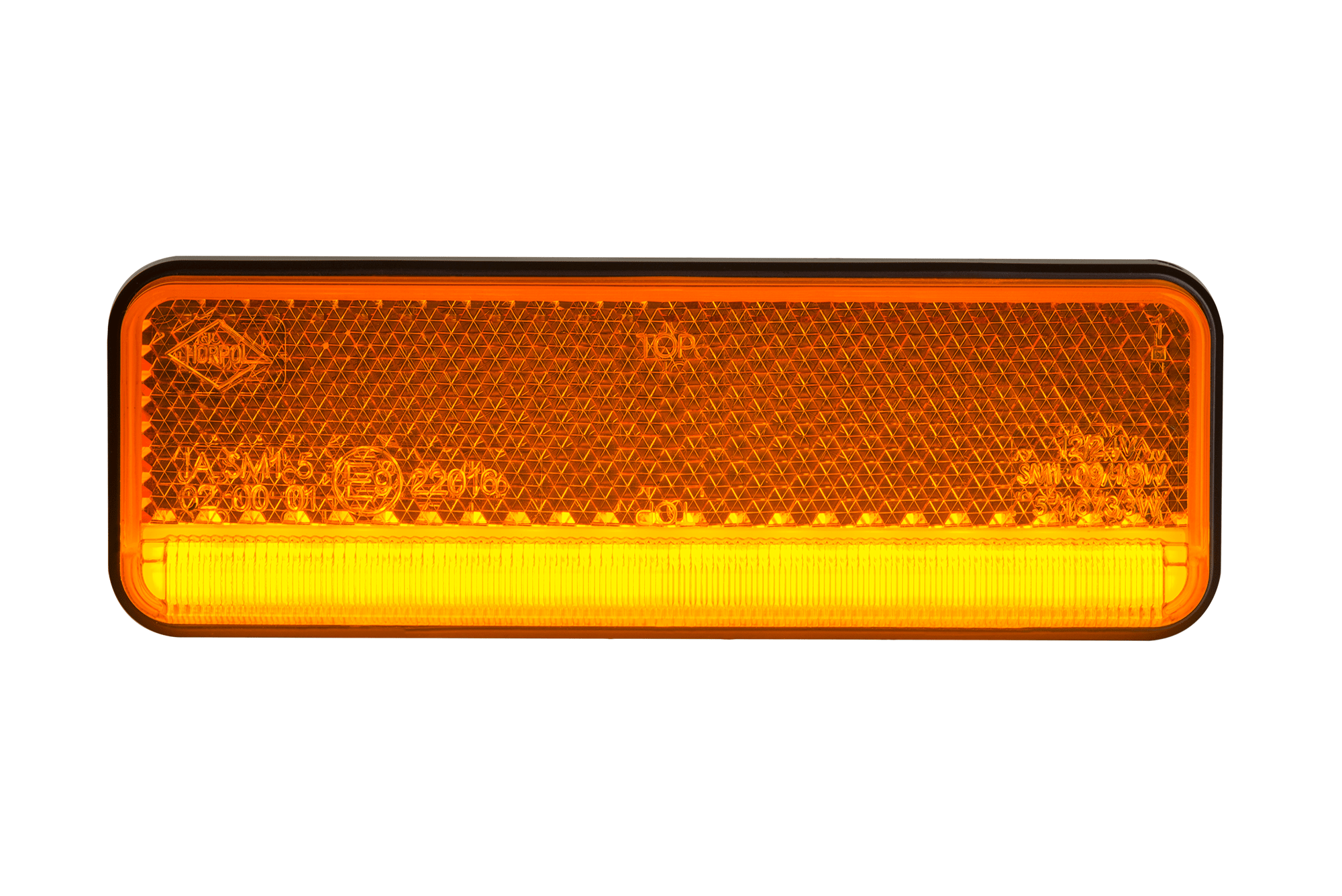 LED Umrissleuchte Gelb slim XS mit Seitenblinker