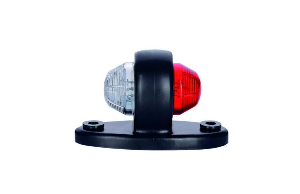 2x LED Positionsleuchte Set Rot Weiß 12-24 Volt E4-Prüfzeichen
