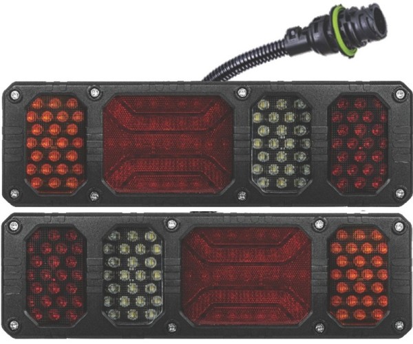 LKW Heckleuchten mit Rückstrahler HEAVY DUTY, AMP 7-pol. 24V