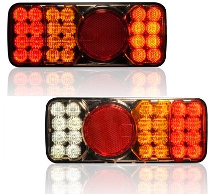 LED-Rücklicht, Rücklicht, IP68, wasserdicht, rot, gelb, 12 V, Blinker,  Sicherheitswarnleuchte für LKW-Anhänger