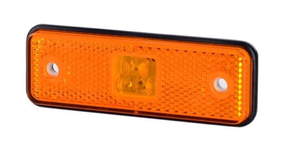 Seitenmarkierungsleuchte mit Gummiunterlage, orange 12-24V