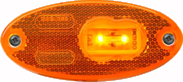 LED Seitenmarkierungsleuchte Gelb Oval 12V-24V