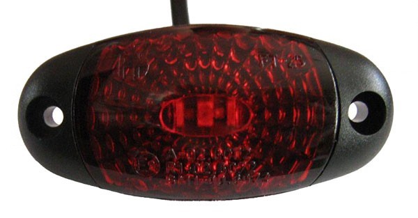 LED Umrissleuchte Rot Oval 12-30V