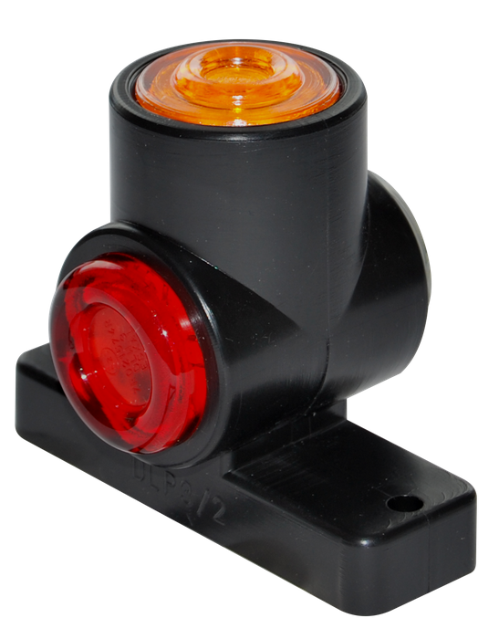 Begrenzungsleuchte rechts - rot/orange/weiße LED - auf Vollgummifuß -  Anhängershop