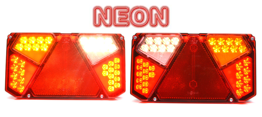 Rücklicht rechts LED NeoN 12/24V dynamischer Blinker, Dreieck, 5 Funktionen  [L1919] 