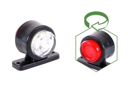 LED-Begrenzungsleuchte Rot - Weiß 12V u. 24V